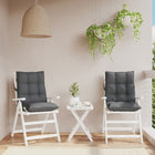Stoelkussens 2 st 100x50x7 cm oxford stof antraciet