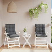 Stoelkussens 2 st 100x50x7 cm oxford stof antraciet