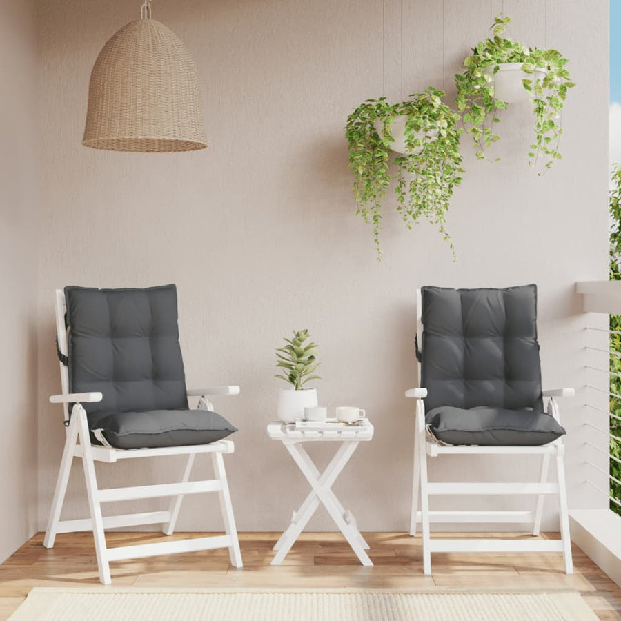 Stoelkussens 2 St Lage Rug Oxford Stof Antracietkleurig