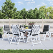 Stoelkussens 6 st 100x50x7 cm antraciet oxford stof