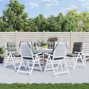 Stoelkussens 6 st grijs 100x50x7 cm oxford stof