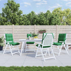 Stoelkussens 4 st 100x50x7 cm groen oxford stof