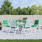 Seat cushions 6 pcs low back oxford fabric green