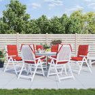 Seat cushions 6 pcs low back oxford fabric red