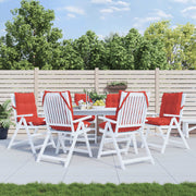 Stoelkussens 6 st rood oxford stof 100x50x7 cm