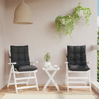 Stoelkussens 2 st 100x50x7 cm zwart