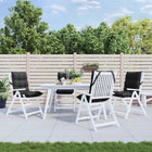 Stoelkussens 4 st 100x50x7 cm oxford stof zwart