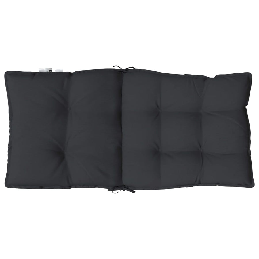 Stoelkussens 6 St Lage Rug Oxford Stof Zwart