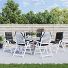 Seat cushions 6 pcs low back oxford fabric black