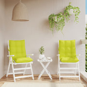 Stoelkussens 2 st 100x50x7 cm felgroen oxford stof
