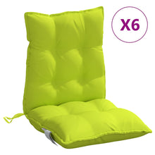 Stoelkussens 6 St Lage Rug Oxford Stof Felgroen