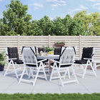 Stoelkussens 6 stuks zwart ruitpatroon
