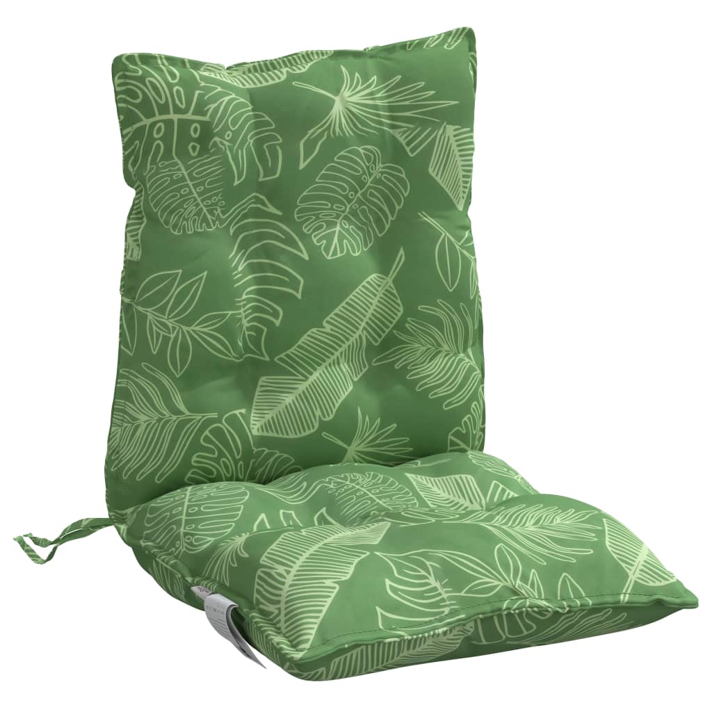 Stoelkussens 2 St Lage Rug Bladpatroon Oxford Stof