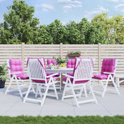 Stoelkussens 6 st roze 100x50x7 cm oxford stof