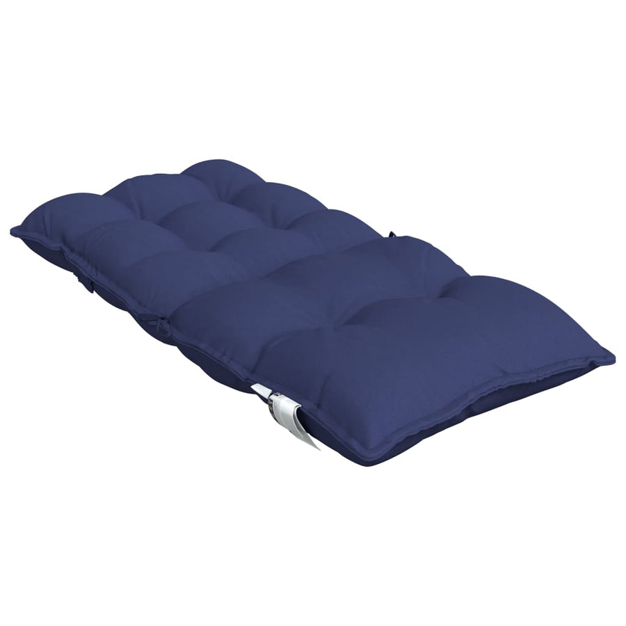 Stoelkussens 2 st lage rug oxford stof marineblauw