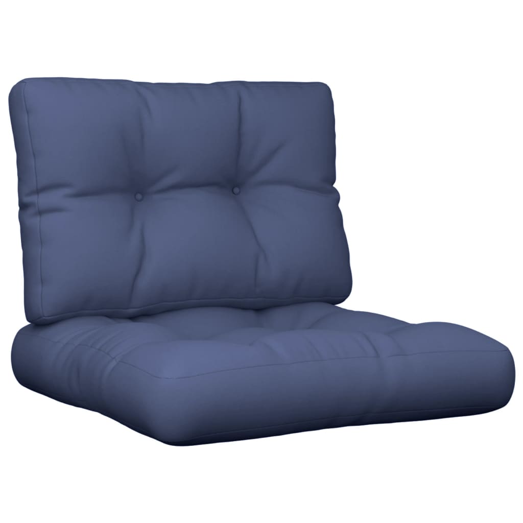 Palletkussenset 60X40X12 Cm Stof Marineblauw