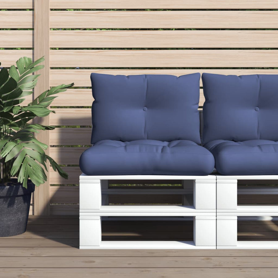 Palletkussenset 60X38X13 Cm Stof Marineblauw
