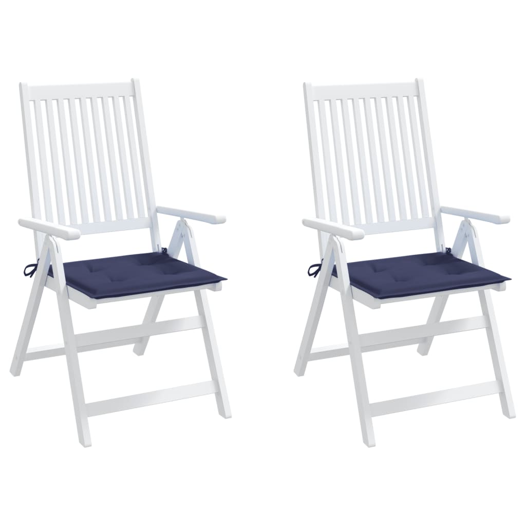 Palletkussens 2 st 40x40x3 cm oxford stof marineblauw