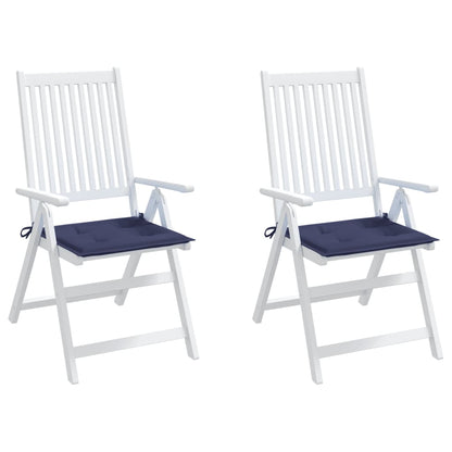 Palletkussens 2 st 40x40x3 cm oxford stof marineblauw