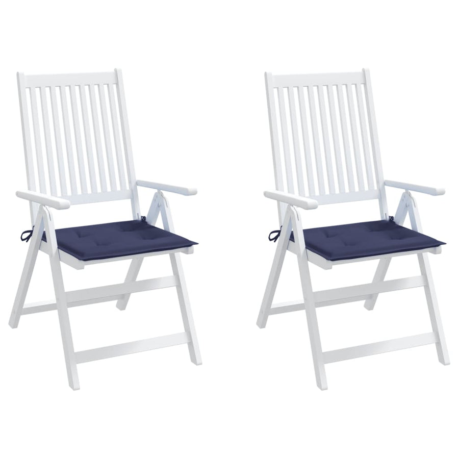 Palletkussens 2 st 40x40x3 cm oxford stof marineblauw