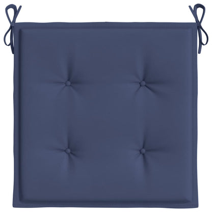 Palletkussens 2 st 40x40x3 cm oxford stof marineblauw