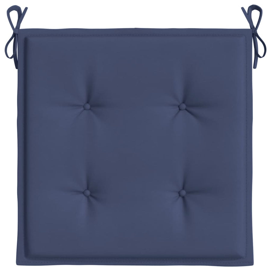 Palletkussens 2 st 40x40x3 cm oxford stof marineblauw