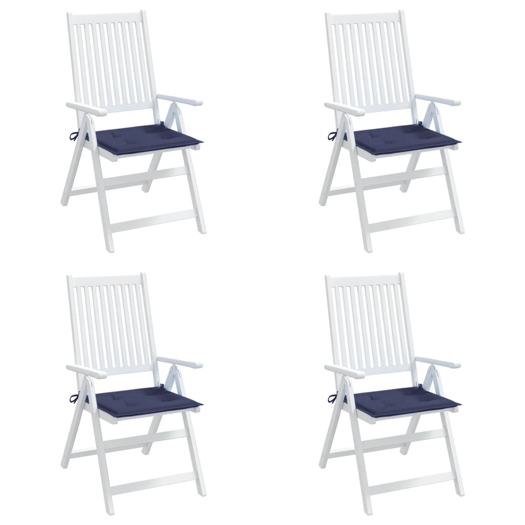 Palletkussens 4 st 40x40x3 cm oxford stof marineblauw