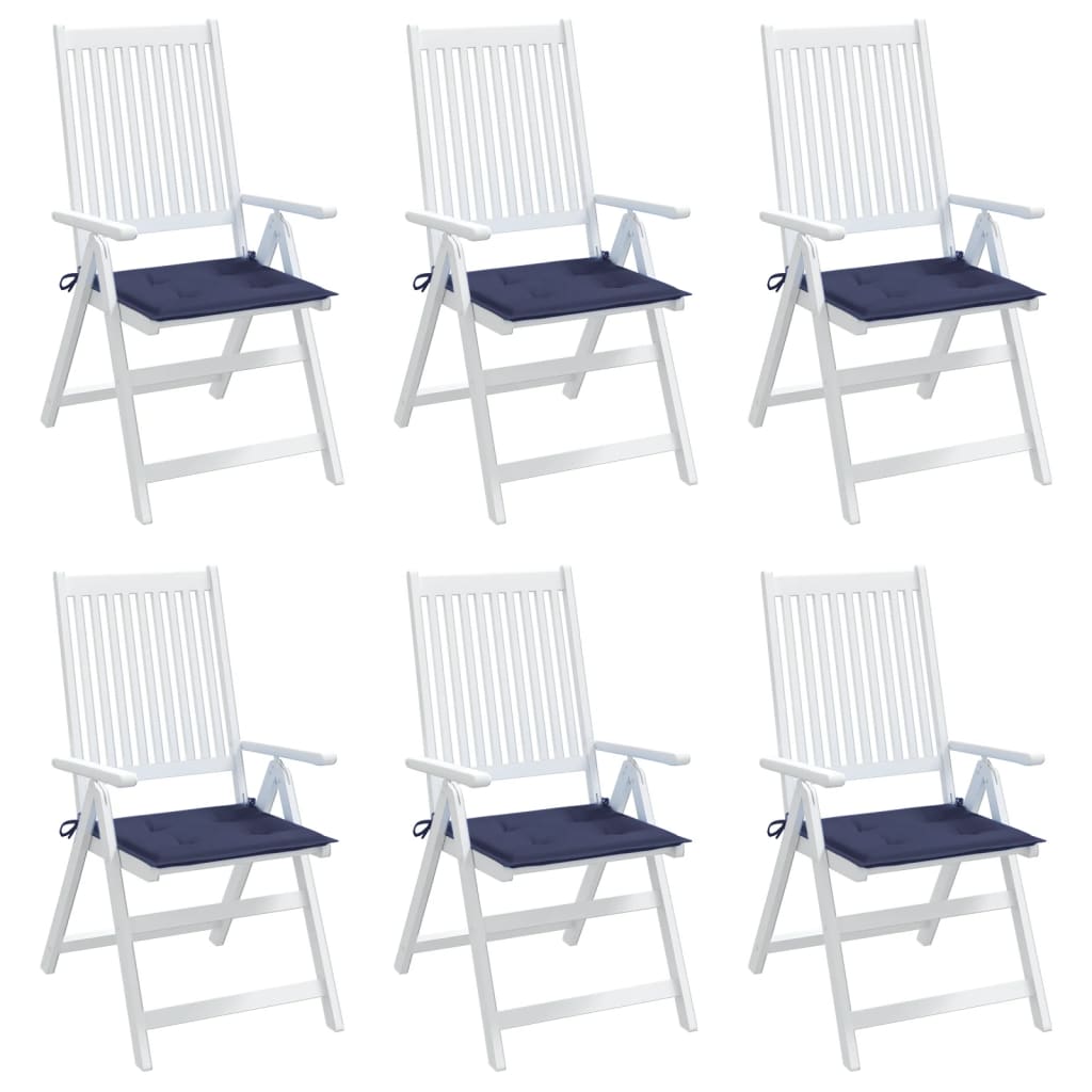Palletkussens 6 st 50x50x3 cm oxford stof marineblauw