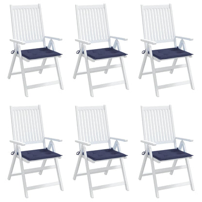 Palletkussens 6 st 50x50x3 cm oxford stof marineblauw