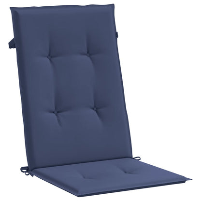 Stoelkussens Hoge Rug Stof Marineblauw 2