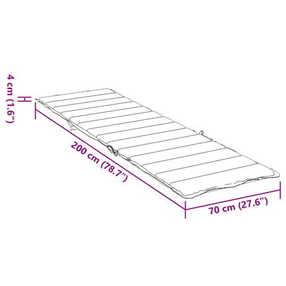 Ligbedkussen Oxford Stof 200 x 70 x 4 cm