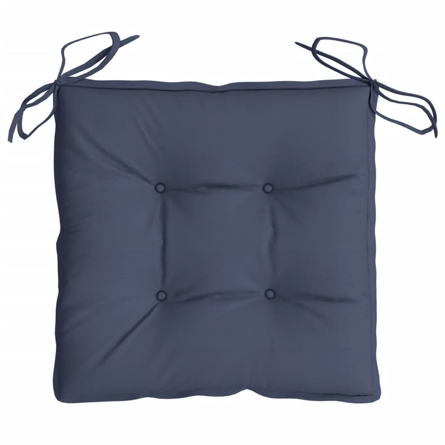 Stoelkussens 2 st 40x40x7 cm oxford stof marineblauw