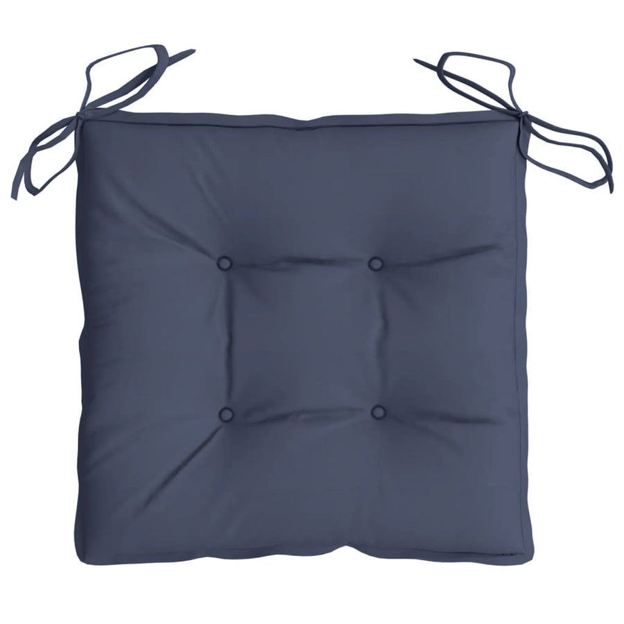 Stoelkussens 2 st 50x50x7 cm oxford stof marineblauw