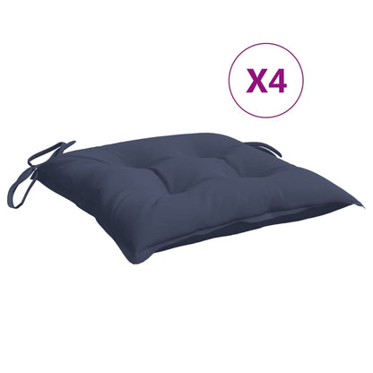 Stoelkussens 4 st 50x50x7 cm oxford stof marineblauw
