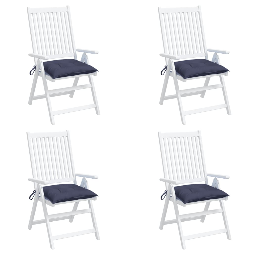 Stoelkussens 4 st 50x50x7 cm oxford stof marineblauw