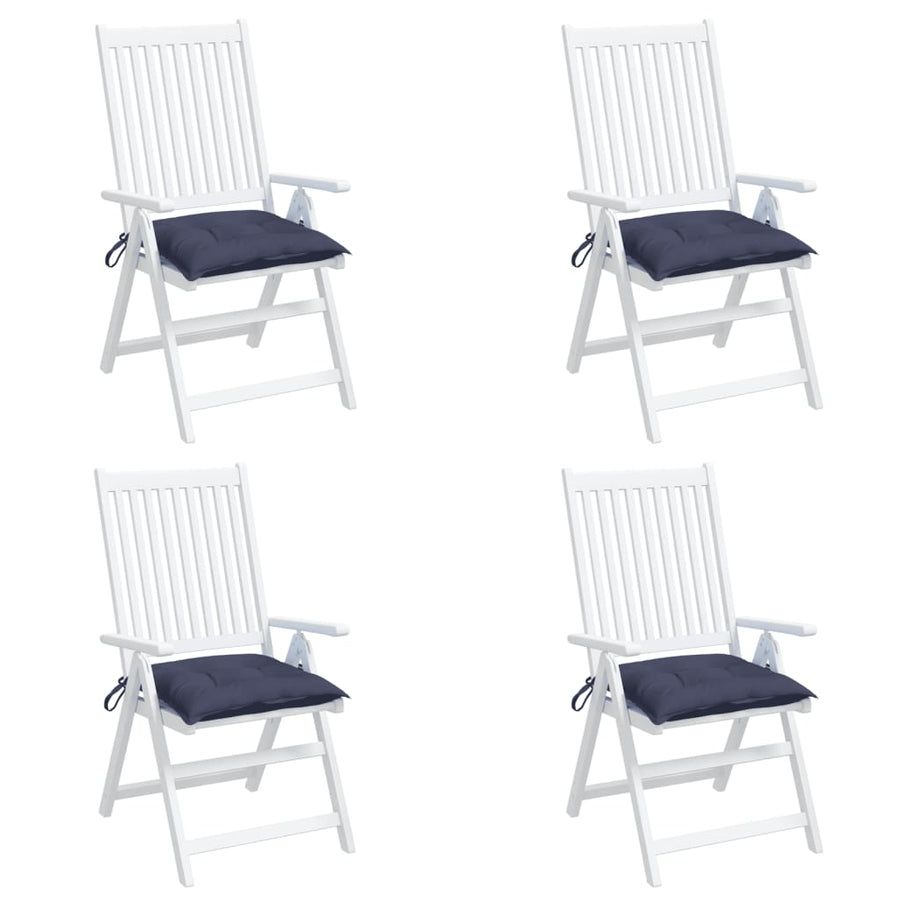 Stoelkussens 4 st 50x50x7 cm oxford stof marineblauw