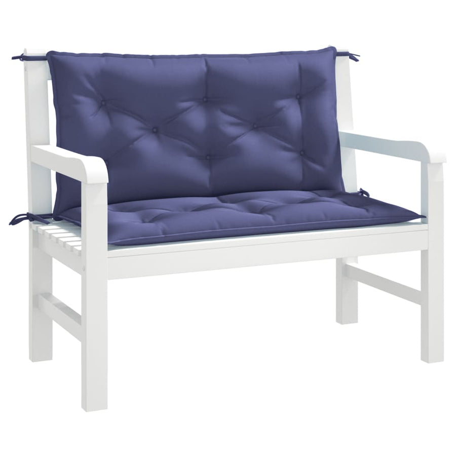 Tuinbankkussens 2 St 100X50X7 Cm Oxford Stof Marineblauw