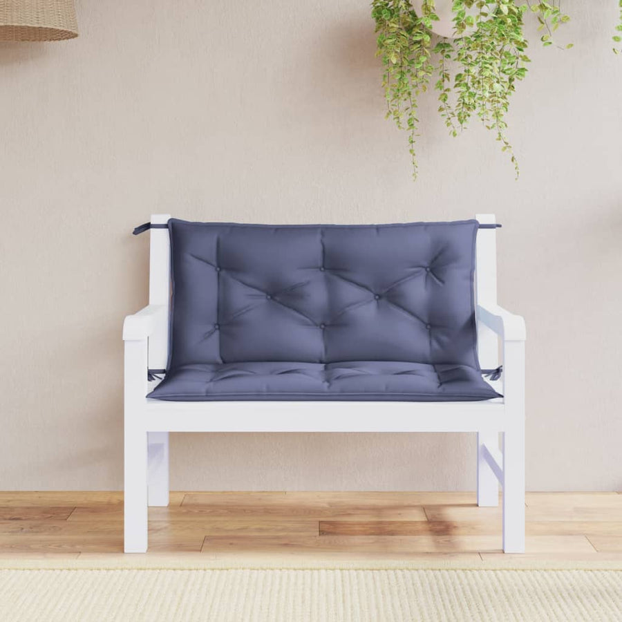 Tuinbankkussens 2 St 100X50X7 Cm Oxford Stof Marineblauw