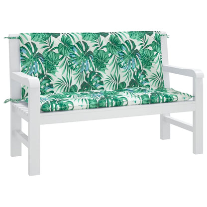 Tuinbankkussens 2 St Bladpatroon 120X50X7 Cm Oxford Stof
