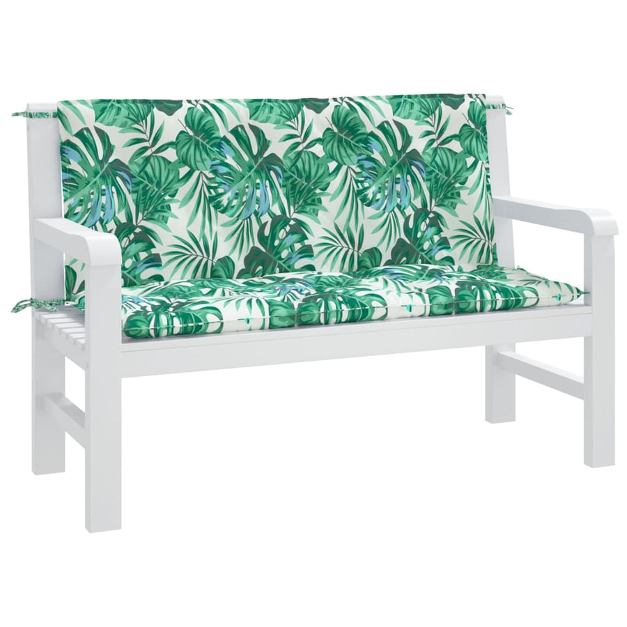 Tuinbankkussens 2 St Bladpatroon 120X50X7 Cm Oxford Stof