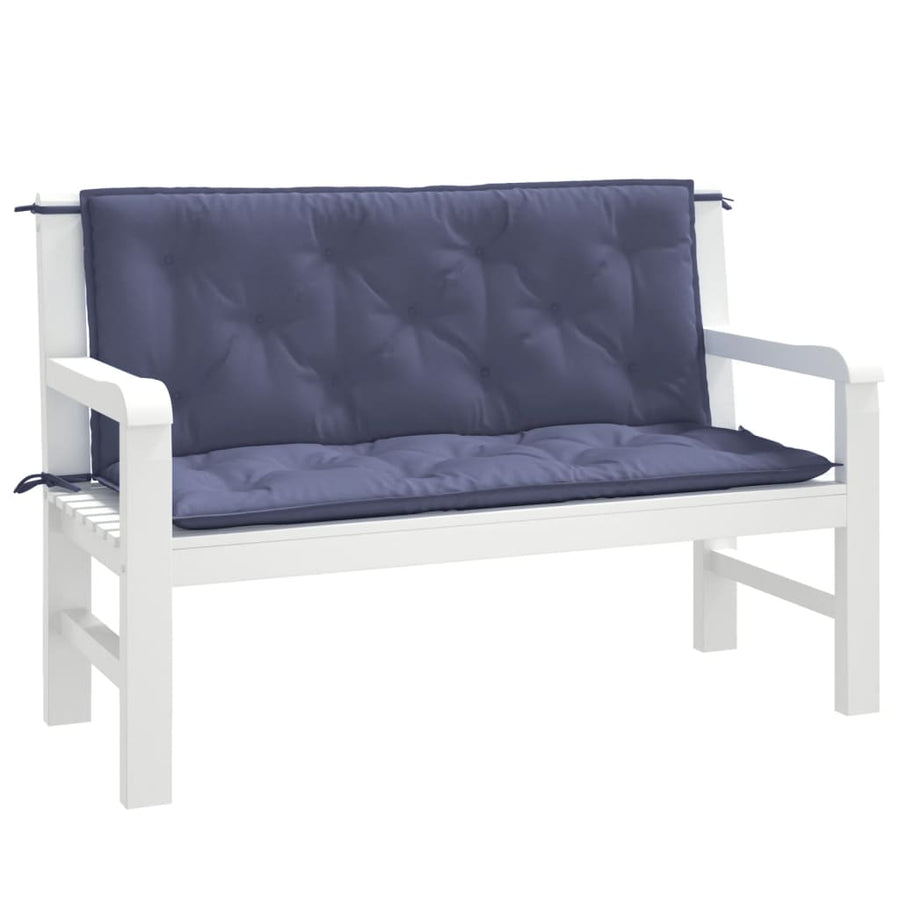 Tuinbankkussens 2 St 120X50X7 Cm Oxford Stof Marineblauw