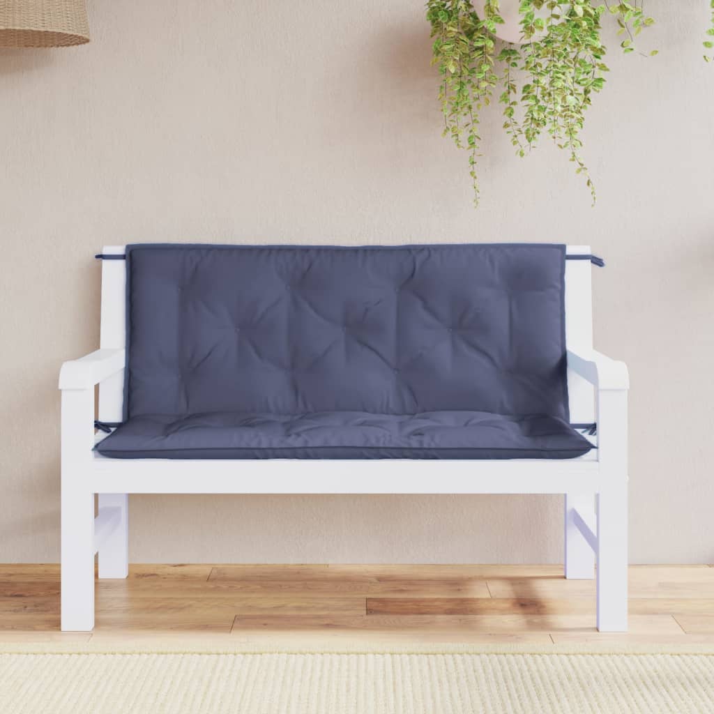 Tuinbankkussens 2 St 120X50X7 Cm Oxford Stof Marineblauw