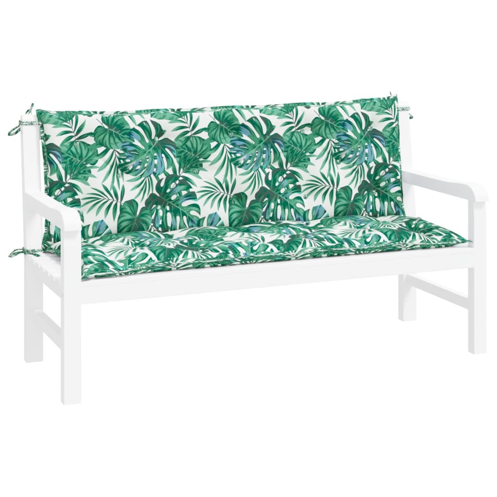 Tuinbankkussens 2 St 150X50X7 Cm Oxford Stof Bladpatroon