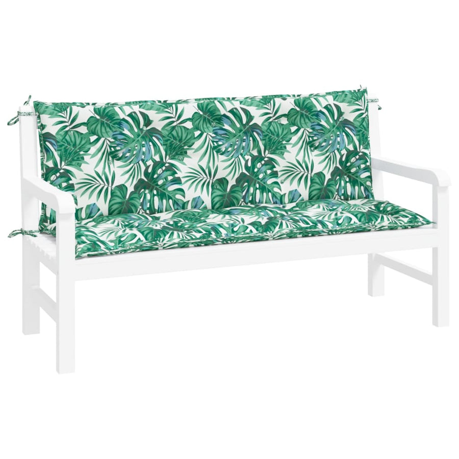 Tuinbankkussens 2 St 150X50X7 Cm Oxford Stof Bladpatroon
