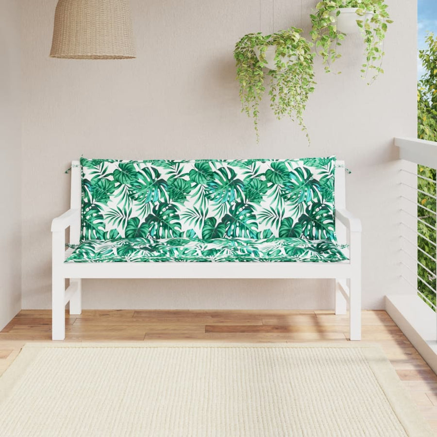 Tuinbankkussens 2 St 150X50X7 Cm Oxford Stof Bladpatroon