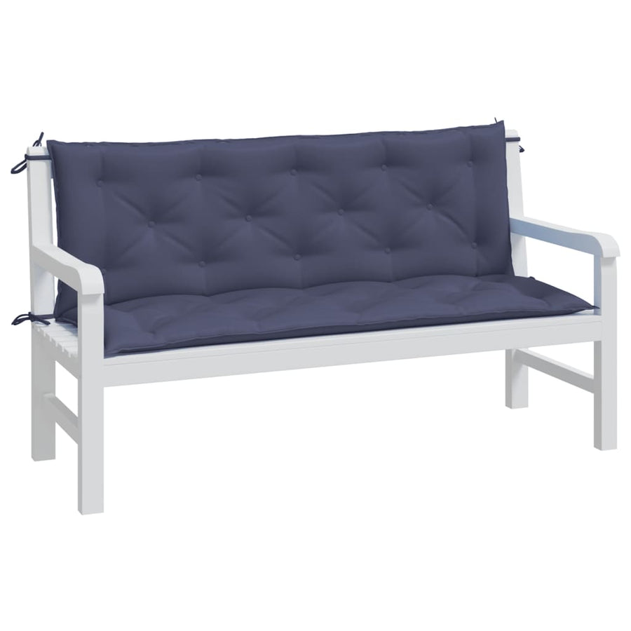 Tuinbankkussens 2 St 150X50X7 Cm Oxford Stof Marineblauw