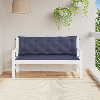 Tuinbankkussens 2 St 150X50X7 Cm Oxford Stof Marineblauw