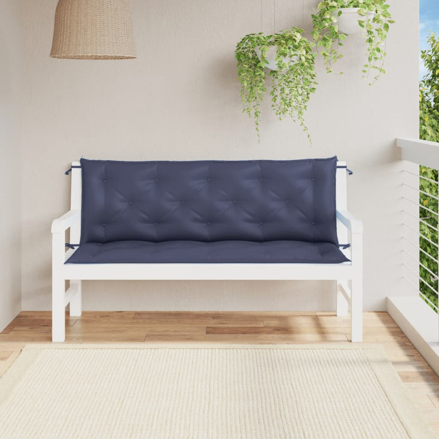 Tuinbankkussens 2 St 150X50X7 Cm Oxford Stof Marineblauw