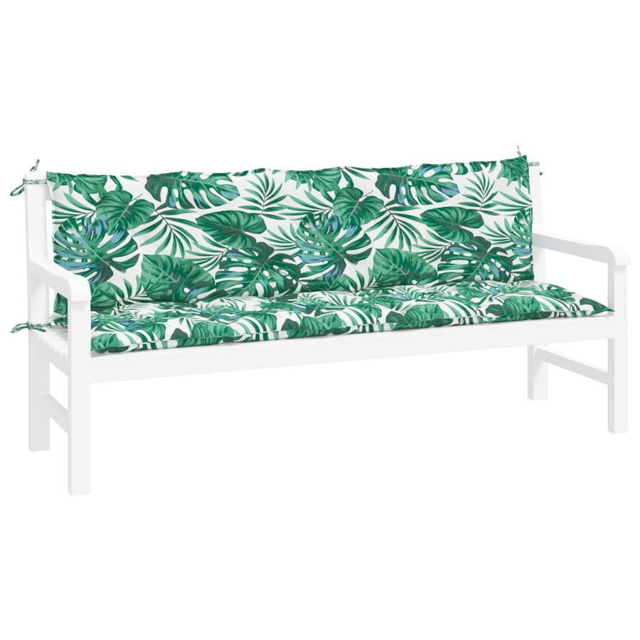 Tuinbankkussens 2 St 180X50X7 Cm Oxford Stof Bladpatroon