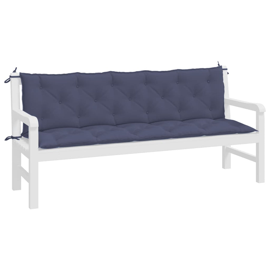 Tuinbankkussens 2 St 180X50X7 Cm Oxford Stof Marineblauw